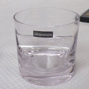 Shannon Cigar Whiskey Tumbler  Rocks Glasses Indented Cigar Rest 12oz Crystal